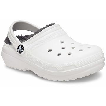 Crocs Classic Bélelt Clog Papucs Fiú Fehér | HU 1452CTVE